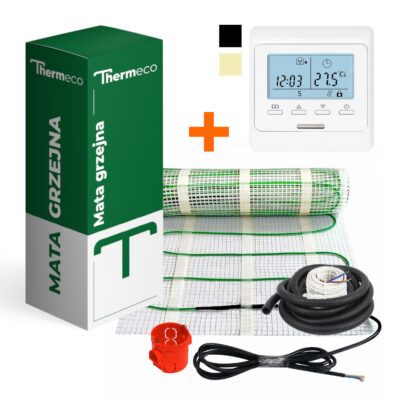 двухжильный нагревательный мат Thermeco 150W + программируемый терморегулятор двухжильный нагревательный мат Thermeco 150W + программируемый терморегулятор