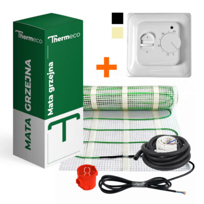 двухжильный нагревательный мат Thermeco 150W + механический терморегулятор двухжильный нагревательный мат Thermeco 150W + механический терморегулятор