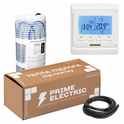 Двухжильный нагревательный мат Prime Electric PM-175 + программируемый терморегулятор Двухжильный нагревательный мат Prime Electric PM-175 + программируемый терморегулятор